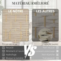 HOMCOM Paravent intérieur en bois 4 panneaux séparateur de pièce pliable pour salon chambre 180 x 180 cm chêne(m-5)