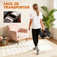 SPORTNOW Mini Elíptica Elétrica com 12 Velocidades Modo Manual e Automático Ecrã LED e Pedais Antiderrapantes 40,7x36x21,5 cm Preto(m-8)