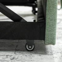 HOMCOM Sofá Convertible 2 Plazas 3 en 1, Sofá Cama Clic Clac 160 cm, Respaldo Ajustable, Asiento Amplio, 2 Cojines, Verde(m-7)