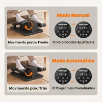 SPORTNOW Mini Elíptica Elétrica para Uso Sob Secretária com 12 Níveis Programas Automáticos Controlo Remoto e Ecrã LED Preto(m-4)