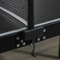 SPORTNOW Tavolo Ping Pong Pieghevole con Maniglia da Trasporto, in Alluminio e Legno, 152x76x72 cm, Nero(m-9)