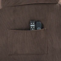 HOMCOM Fauteuil Releveur Électrique, Massage et Chauffage, Repose-Pieds, Dossier Inclinable, Télécommande, 93x104x100cm, Marron(m-13)