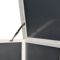 PawHut Gallinero Exterior Madera con Corredor Techo Abatible y Bandeja Extraíble Jaula para Gallinas Animales Pequeños Pollo 160x75x80cm(m-9)