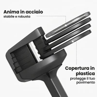 SPORTNOW Set Manubri Regolabili 5 in 1 Quick-Dial 11 kg Nero(m-6)