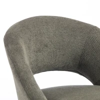 HOMCOM Silla de Oficina Ergonómica en Chenilla, Altura Regulable, Reposabrazos Integrados, Gira 360°, 59x60x79-89cm, Verde Oscuro(m-6)