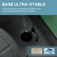HOMCOM Panier de basket extérieur hauteur réglable 160–210 cm panier de basket sur pied à roulettes base remplissable noir(m-6)