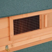 PawHut Gallinero de Exterior de Madera para 4-6 Gallinas con 2 Nidos Bandeja Extraíble y Rampa 347x160x150 cm Madera natural(m-9)