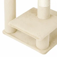 PawHut Krabpaal 184 cm met 3 krabpalen, ligplekken, speelbal, hangmat en ladder, voor katten tot 6 kg(m-12)