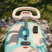 AIYAPLAY 12V Electric Wiggle Car with Pedal, Kids Electric Car with 2 Speeds, Soft Start, Music, Lights for 3-5 Years, Light Blue(m-8)
