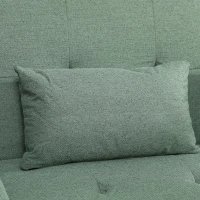 HOMCOM Sofá Convertible 2 Plazas 3 en 1, Sofá Cama Clic Clac 160 cm, Respaldo Ajustable, Asiento Amplio, 2 Cojines, Verde(m-8)