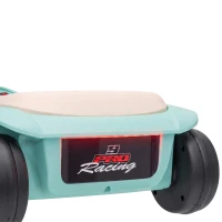 AIYAPLAY 12V Electric Wiggle Car with Pedal, Kids Electric Car with 2 Speeds, Soft Start, Music, Lights for 3-5 Years, Light Blue(m-11)