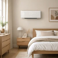 HOMCOM Aquecedor Elétrico Cerâmico de Parede 2000W com 3 Modos Temporizador Detecção de Janelas Abertas 54x18,7x12,3 cm Branco(m-4)