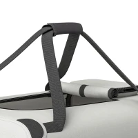 PawHut Sac de transport souple pour chien avec sangle à boucle de sécurité, coussin lavable et gamelle pliable, gris clair(m-15)