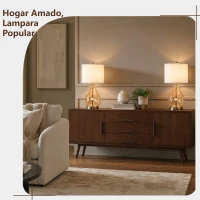 HOMCOM Juego de 2 Lámparas de Mesa Lámparas de Mesita de Noche con Casquillo de Lino E27 Máx. 40W para Salón Ø30x56 cm Blanco(m-7)