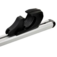 HOMCOM Barras de Techo Universales para Vehículos de Aluminio Bacas Portaequipajes Coche Automóvil Baca para Coche Universales con Cerradura Carga 75 kg 135 cm Plata(m-9)