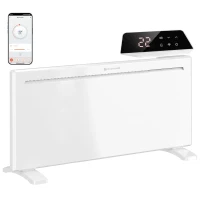 HOMCOM Calefactor Eléctrico Inteligente de Pared o Independiente 2000 W Temporizador Semanal Wifi Ventana Abierta y Antihielo(m-7)