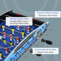 HOMCOM 29 Inch Mini Tabletop Football Foosball Gaming Table  Play Fun Game 74.5L x 36.1W x 12H CM(m-4)