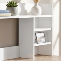 HOMCOM Escritorio para Ordenador con 3 Cajones, 120x55cm, Escritorio con Almacenamiento, Estantes Abiertos y Gran Superficie, Roble y Blanco(m-9)