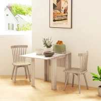 HOMCOM Four-Seater Drop Leaf Dining Table - Wood Effect(m-7)