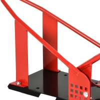 HOMCOM Motorcycle Wheel Chock 8-15.5 cm Metal Motorbike Holder Pre-Drilled Holes For Truck And Trailer(m-7)