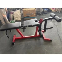 SPORTNOW 3-in-1 Bein-Extensionsgerät, Tragfähigkeit 300 kg, verstellbare Rückenlehne & Positionen, Freihantelscheiben, 163x58x118 cm, Rot(m-3)