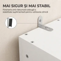 HOMCOM Dulap Baie Slim cu Organizator Glisant pe Roți, Sertar și Raft Reglabil, MDF, 18 x 40 x 135 Cm, Alb(m-6)