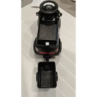 AIYAPLAY Carrinho de passeio Shelby licenciado, impulsionado pelos pés, com caçamba e capô abrível, 18-72 meses, preto(m-3)