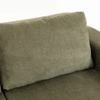 HOMCOM Sofá Convertible 2 Plazas 4 en 1, Sofá Cama Comprimido en Chenilla 208 cm con Asiento Amplio, 2 Cojines, Verde(m-7)