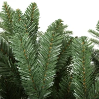 HOMCOM Sapin de Noël Artificiel 180 cm, Arbre de Noël, 2081 Branches Articulées en PE et PVC Ignifuge, Support en Bois Robuste(m-12)