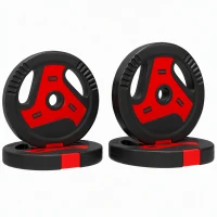 SPORTNOW Dischi Pesi Palestra, Set 4 Pezzi, 25kg, Foro 2.5cm, Nero(m-10)