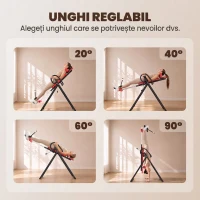 SPORTNOW Masă de Inversie Pliabilă cu Centură de Siguranță, Roșie(m-5)