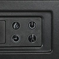 HOMCOM Lareira Elétrica Decorativa 1800W com Efeito de Chama de 3 Níveis Termóstato Temporizador e Comando Madeira Natural(m-9)
