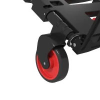 HOMCOM Diable et Chariot de Transport à Roulettes Pliable 2-en-1, Charge Max 120 kg, Base Rabattable, Acier, 83x44x78cm, Rouge(m-13)