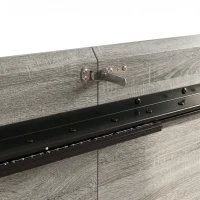 HOMCOM Uitschuifbare ovale eettafel voor 4-6 personen, verlengbare moderne keukentafel met metalen frame, grijs(m-12)