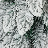 HOMCOM Set van 3 besneeuwde kunstkerstbomen met verlichting, PVC-takken en warmwitte leds(m-13)