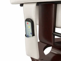HOMCOM Relaxfauteuil met massagefunctie en voetenbank, ligstoel, kunstleer, 79 x 82 x 101 cm, Crèmewit(m-9)