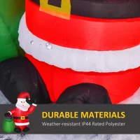 HOMCOM Inflatable Blow up Christmas Santa Claus 120cm LED(m-5)