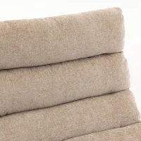 HOMCOM Loungestoel met voetenbank, draaibare chenille fauteuil met verstelbare hocker, dikke vulling en brede zitting, bruin(m-13)