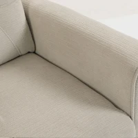 HOMCOM Relaxstoel met elektrische opstahulp, massage en warmte, chenille fauteuil met pocketvering, greige(m-12)