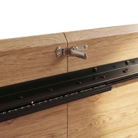 HOMCOM Uitschuifbare eettafel 120-160 x 80 cm voor 4-6 personen, landelijke stijl, eikenlook(m-12)