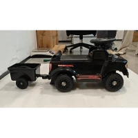 AIYAPLAY Carrinho de passeio Shelby licenciado, impulsionado pelos pés, com caçamba e capô abrível, 18-72 meses, preto(m-5)