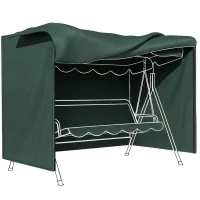 Outsunny Housse de Protection balancelle de Jardin 3 Places bâche étanche 2,05L x 1,24l x 1,64H m Oxford 600D Vert(m-1)