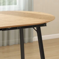 HOMCOM Uitschuifbare eettafel 120-160 x 80 cm voor 4-6 personen, landelijke stijl, eikenlook(m-10)