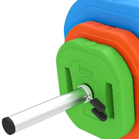 SPORTNOW 20 kg Adjustable Barbell Weights Set, Barbell Bar with Weight Plates, Non-slip Handle, Multicolour(m-10)