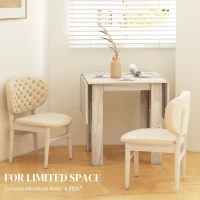 HOMCOM Four-Seater Drop Leaf Dining Table - Wood Effect(m-5)