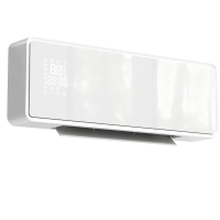 HOMCOM Chauffage mural en céramique 1000/2000W, radiateur électrique, ventilateur, thermostat, minuterie, 54x18,7x12,3cm, blanc