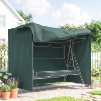 Outsunny Housse de protection pour balancelle de jardin housse de balancelle de jardin toile oxford 177 x 114 x 152 cm vert foncé(m-2)