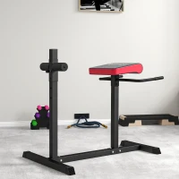 SPORTNOW Back Extension Roman Chair, Hyperextension Bench with Adjustable Leg Roller for Back, Abdominal and Gluteal Training(m-10)