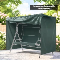 Outsunny Housse de protection pour balancelle de jardin housse de balancelle de jardin toile oxford 177 x 114 x 152 cm vert foncé(m-14)