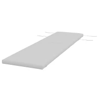 Outsunny Coussin d'extérieur pour chaise Longue Coussin Bain de Soleil Rectangulaire avec appui-tête 196 x 63 cm, gris clair(m-12)